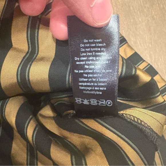 rag & bone $375 NWT Mandy Striped Midi Skirt in Gold Multi Med Viscose & Silk - Picture 10 of 10